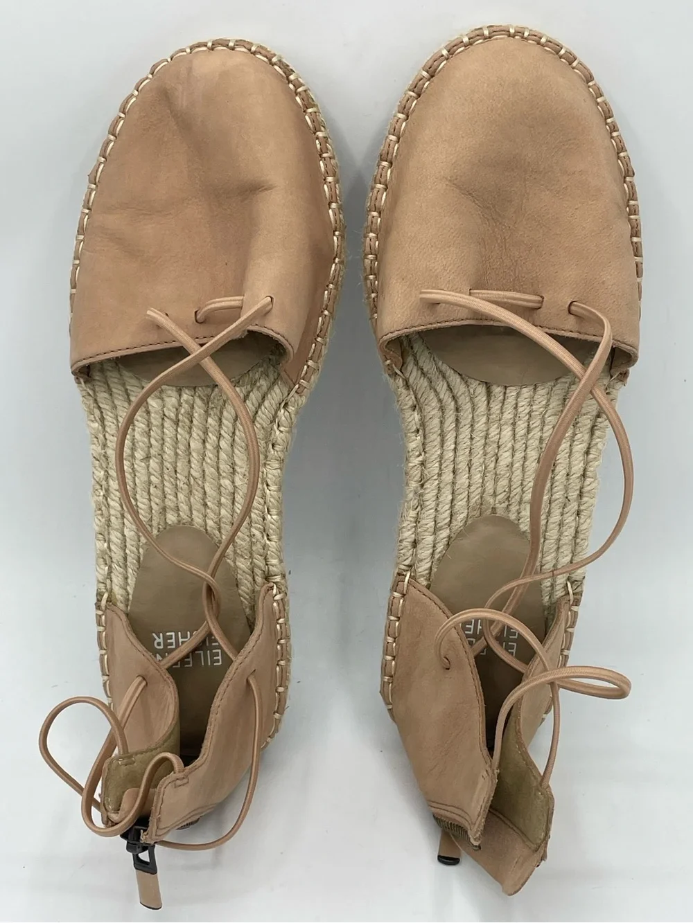 Eileen Fisher Blush Pink Suede Espadrille Slingback Sandals.